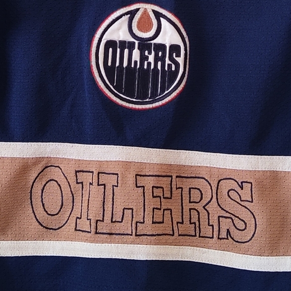 💛 18 M Long-Sleeve Oilers Jersey - Picture 2 of 8